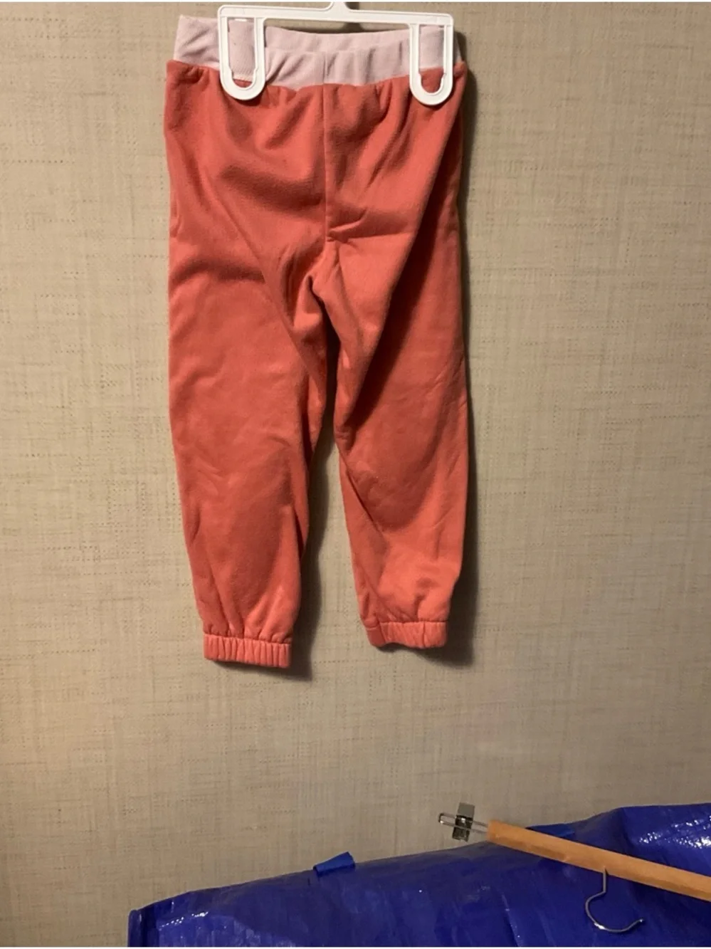 Kids Coral Pink Fleece Jogger Pants
